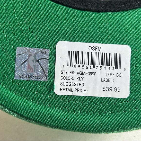 Boston Celtics Ultra Game Faux Suede NBA Snap Back Hat Cap Kelly Green OSFM - Picture 5 of 6